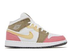 AIR JORDAN 1 MID SE (GS) "PASTEL VIVID GREEN"